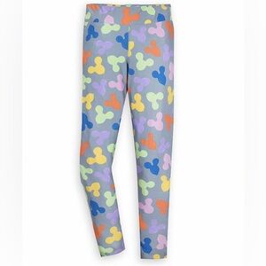 Disney Parks Mickey Mouse Balloons Allover Print Gray Leggings